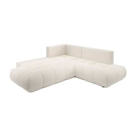 Udbetragelig hjørnesofa med opbevaring i L-form ALMADA venstrevendt beige