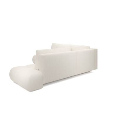 Udbetragelig hjørnesofa med opbevaring i L-form ALMADA venstrevendt beige