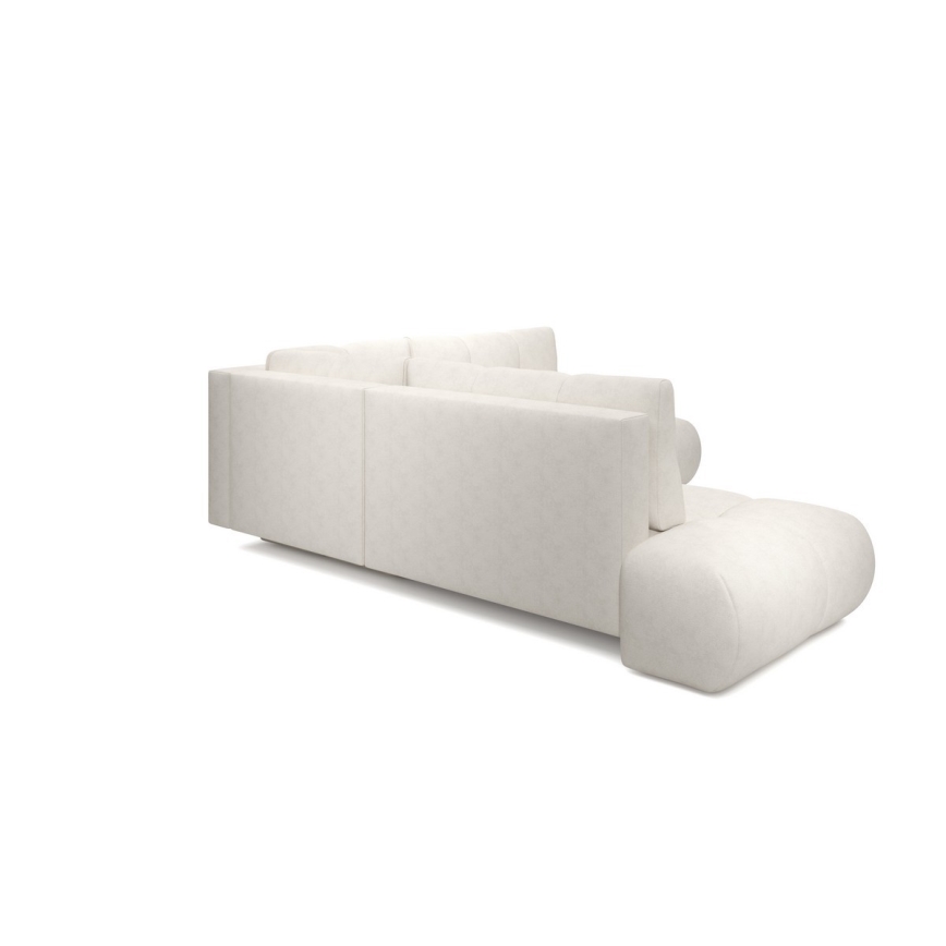 Udbetragelig hjørnesofa med opbevaring i L-form ALMADA venstrevendt beige