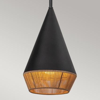 Alora Mood - Loftpendel på stang DAPHNE 1xE27/60W/230V Ø 18,1 cm sort/brun