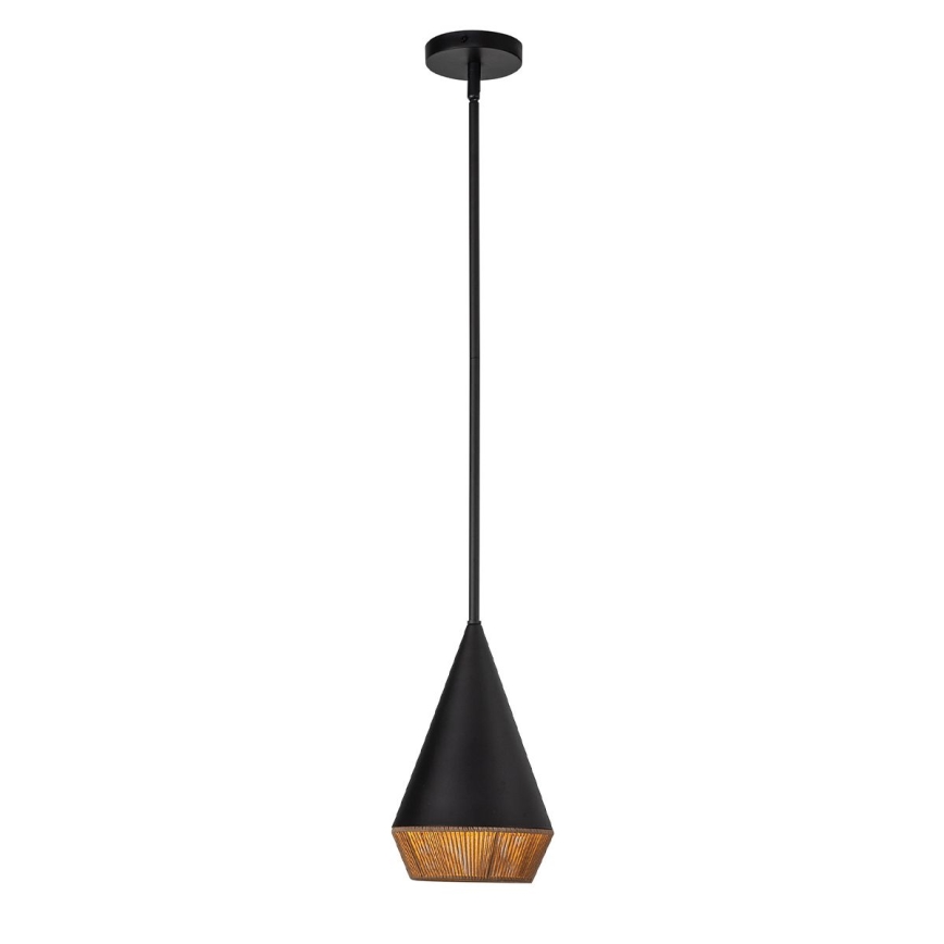 Alora Mood - Loftpendel på stang DAPHNE 1xE27/60W/230V Ø 18,1 cm sort/brun