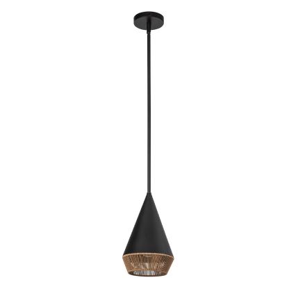 Alora Mood - Loftpendel på stang DAPHNE 1xE27/60W/230V Ø 18,1 cm sort/brun
