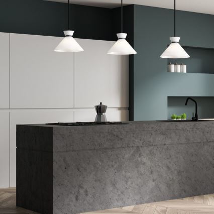 Alora Mood - Pendel på stang HALSTON 1xE27/60W/230V sort