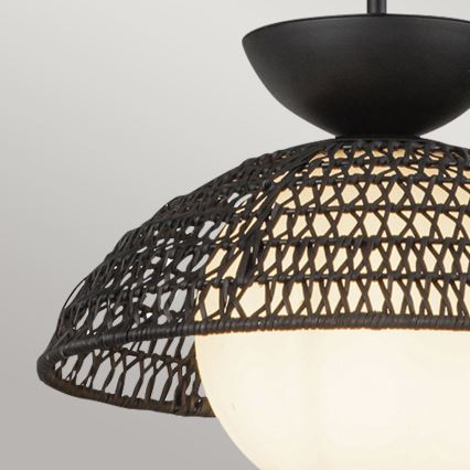 Alora Mood - Pendellampe med stang PERTH 1xE27/60W/230V Ø 37,5 cm sort