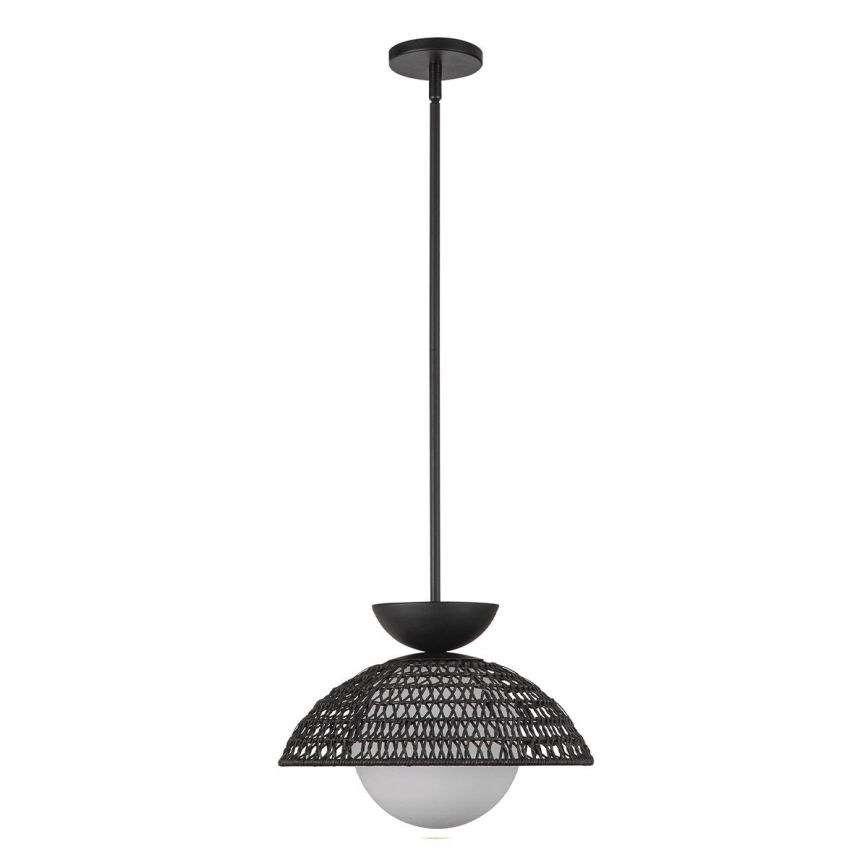 Alora Mood - Pendellampe med stang PERTH 1xE27/60W/230V Ø 37,5 cm sort