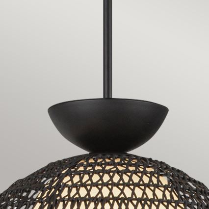 Alora Mood - Pendellampe med stang PERTH 1xE27/60W/230V Ø 37,5 cm sort