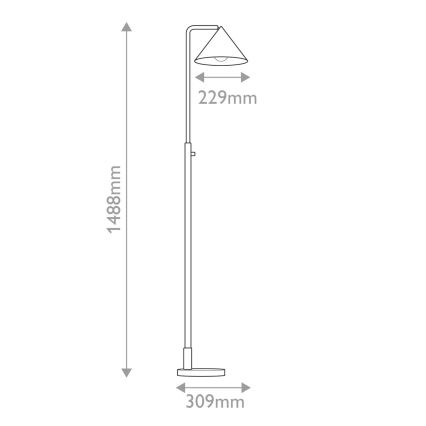 Alora Mood - Gulvlampe REMYCK 1xE27/60W/230V guld