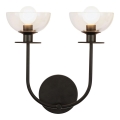 Alora Mood ALM-SYLVIA-2WB-BK-CL - Væglampe SYLVIA 2xE14/40W/230V sort