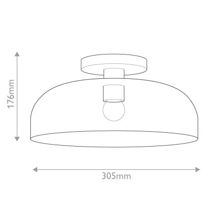 Alora Mood ALM-SYLVIA-SF-BG-CL - Loftlampe SYLVIA 1xE27/60W/230V guld