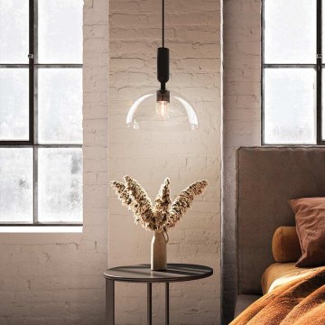 Alora Mood - Loftlampe på stang JUDE 1xE27/60W/230V sort