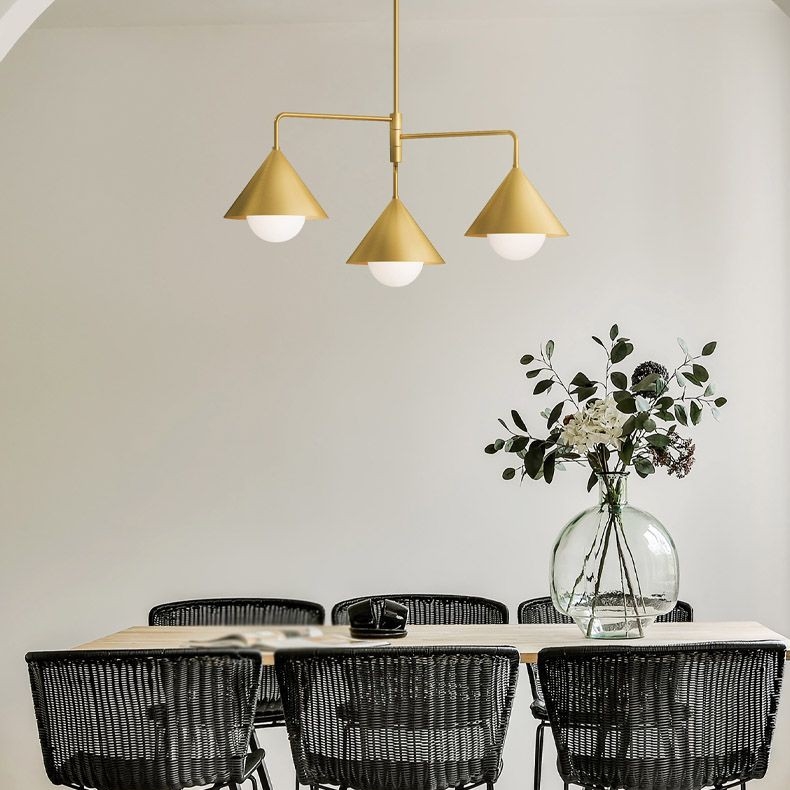 Alora Mood - Stangpendel REMYCK 3xE27/60W/230V guldfarvet