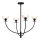 Alora Mood - SYLVIA pendellampe med stang 4xE14/40W/230V sort