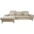ALTA L-formet polstret sovesofa med opbevaringsrum, venstrevendt, beige