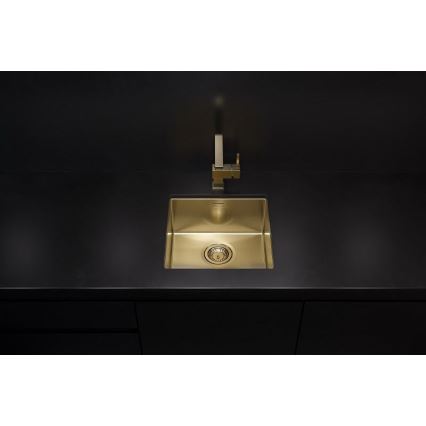 ALVEUS 1103319 - Køkkenvask QUADRIX 45x45 cm guldfarvet