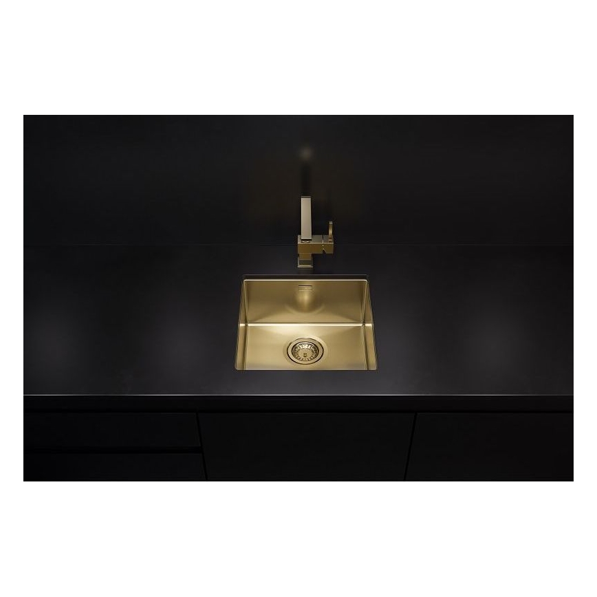 ALVEUS 1103319 - Køkkenvask QUADRIX 45x45 cm guldfarvet