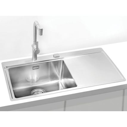 ALVEUS 1103652 - Køkkenvask PURE 86x52,5 cm satin, venstre