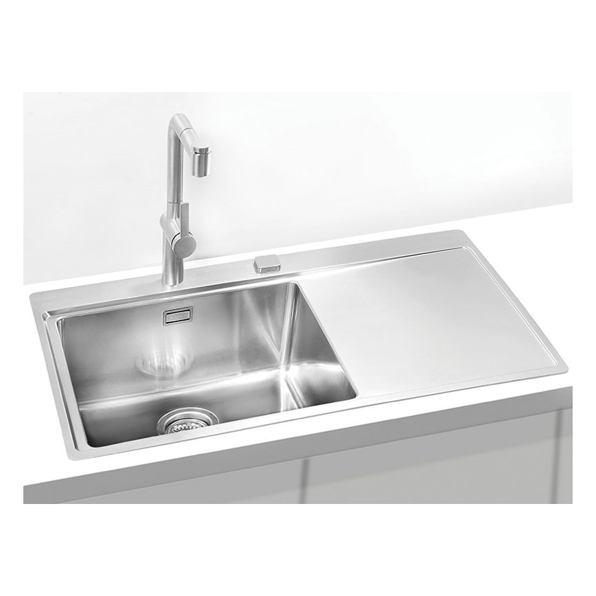 ALVEUS 1103652 - Køkkenvask PURE 86x52,5 cm satin, venstre