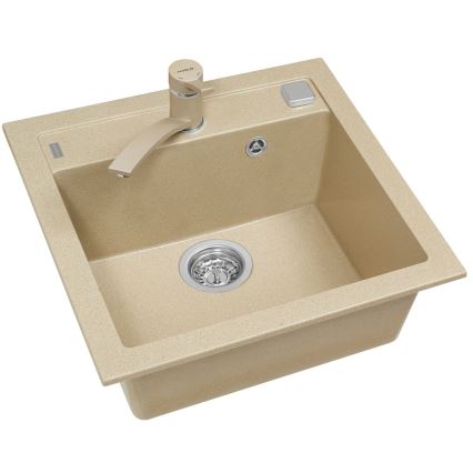 ALVEUS 1107889 - Køkkenvask FORMIC 52x51 cm granit/beige