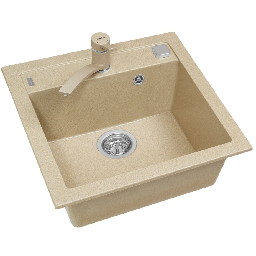 ALVEUS 1107889 - Køkkenvask FORMIC 52x51 cm granit/beige
