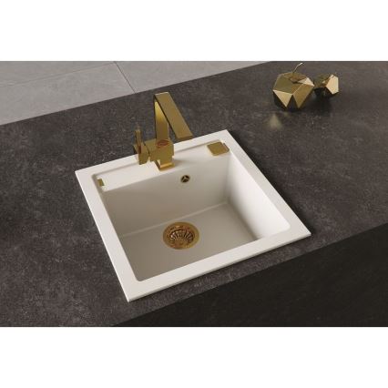 ALVEUS 1128395 - Køkkenvask FORMIC 52x51 cm granit/hvid