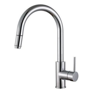 ALVEUS 1129021 - Køkkenarmatur med udtrækkelig bruser DELOS 38 cm blank krom