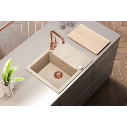 ALVEUS 1132019 - Køkkenvask CADIT 59x50 cm granit/beige