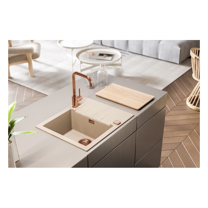 ALVEUS 1132019 - Køkkenvask CADIT 59x50 cm granit/beige