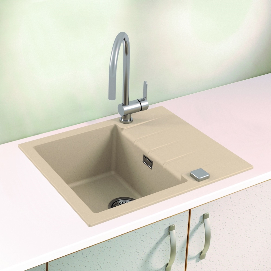 ALVEUS 1132019 - Køkkenvask CADIT 59x50 cm granit/beige