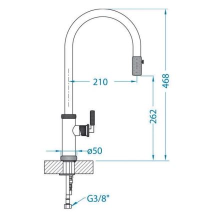 ALVEUS 1132179 - Hane m. udtrækkelig spraye NERINA 46,8 cm sort