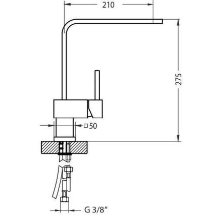ALVEUS 1134826 - Køkkenarmatur LAGUNA 28,6 cm blank krom