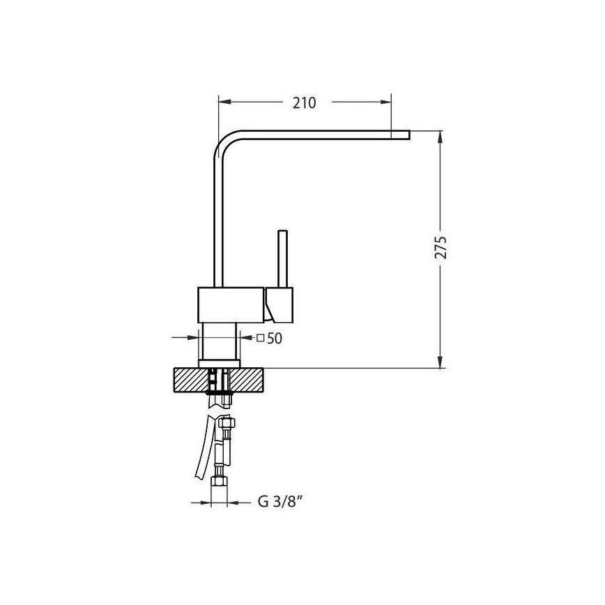 ALVEUS 1134826 - Køkkenarmatur LAGUNA 28,6 cm blank krom