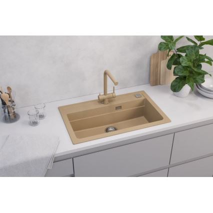 ALVEUS 1140445 - Køkkenvask ATROX 79x50 cm granit/beige