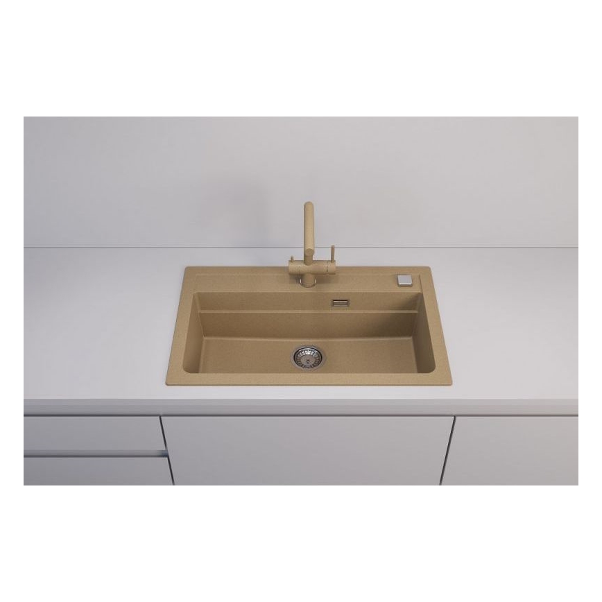 ALVEUS 1140445 - Køkkenvask ATROX 79x50 cm granit/beige