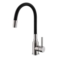ALVEUS 1144432 - MINTAS køkkenarmatur med fleksibel tud, 34 cm, rustfrit stål/sort