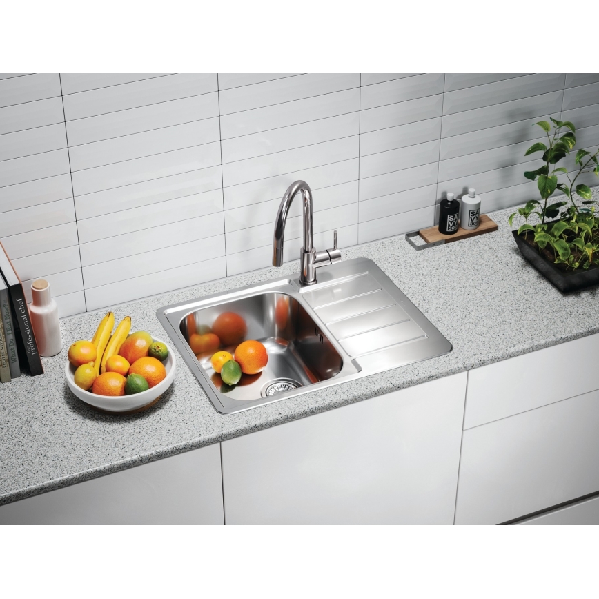 ALVEUS 1144603 - Køkkenvask LINE 61,5x50 cm mat stål/satin, uden excenter