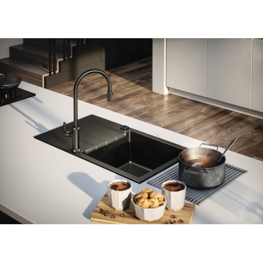 ALVEUS 1148159 - Køkkenvask CADIT 79x50 cm granit/sort