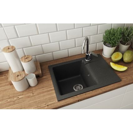ALVEUS 1149116 - Køkkenvask GEM 59x50 cm granit/sort