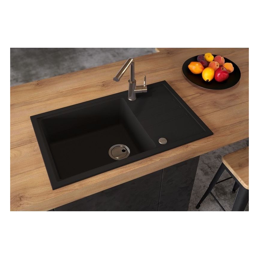 ALVEUS 1149117 - Køkkenvask INTERMEZZO 78x48 cm granit/sort
