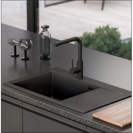 ALVEUS 1149304 - PURE køkkenvask 79x51,5 cm granit/sort