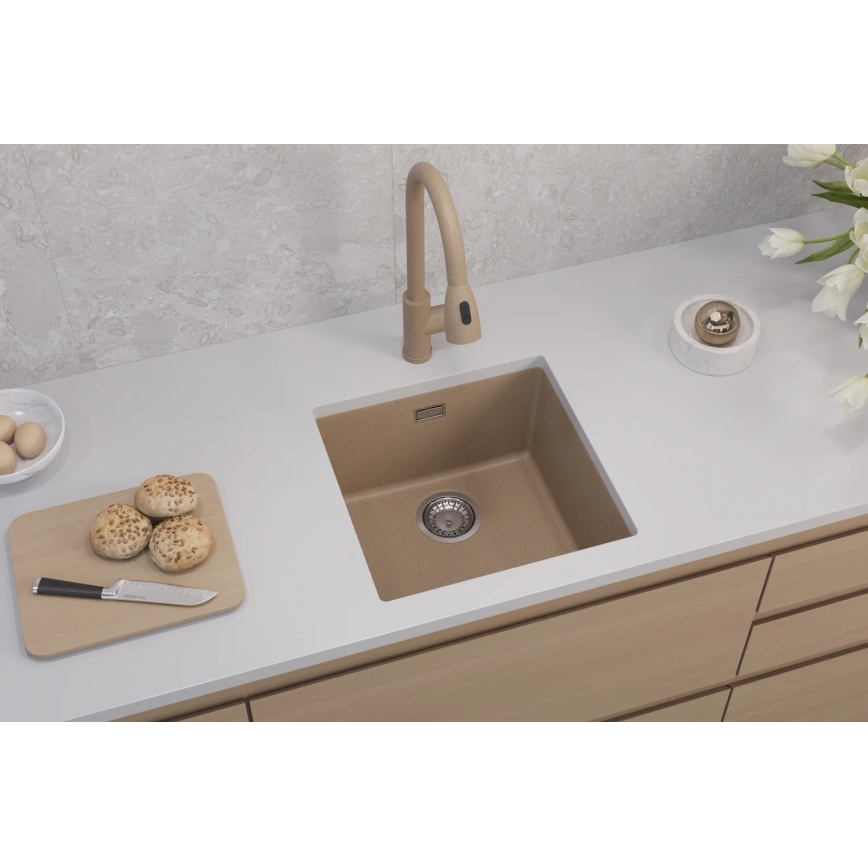 ALVEUS 1150047 - Køkkenvask OMNI 45x45 cm granit/beige