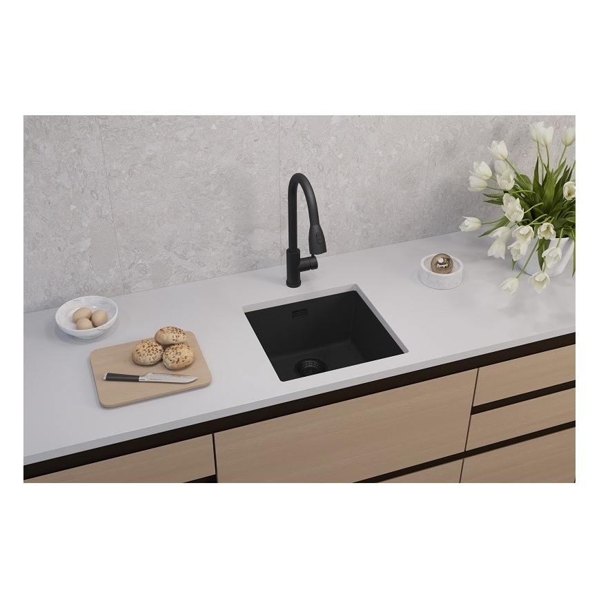 ALVEUS 1150048 - Køkkenvask OMNI 45x45 cm granit/sort