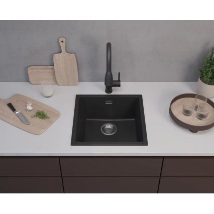 ALVEUS 1150048 - Køkkenvask OMNI 45x45 cm granit/sort
