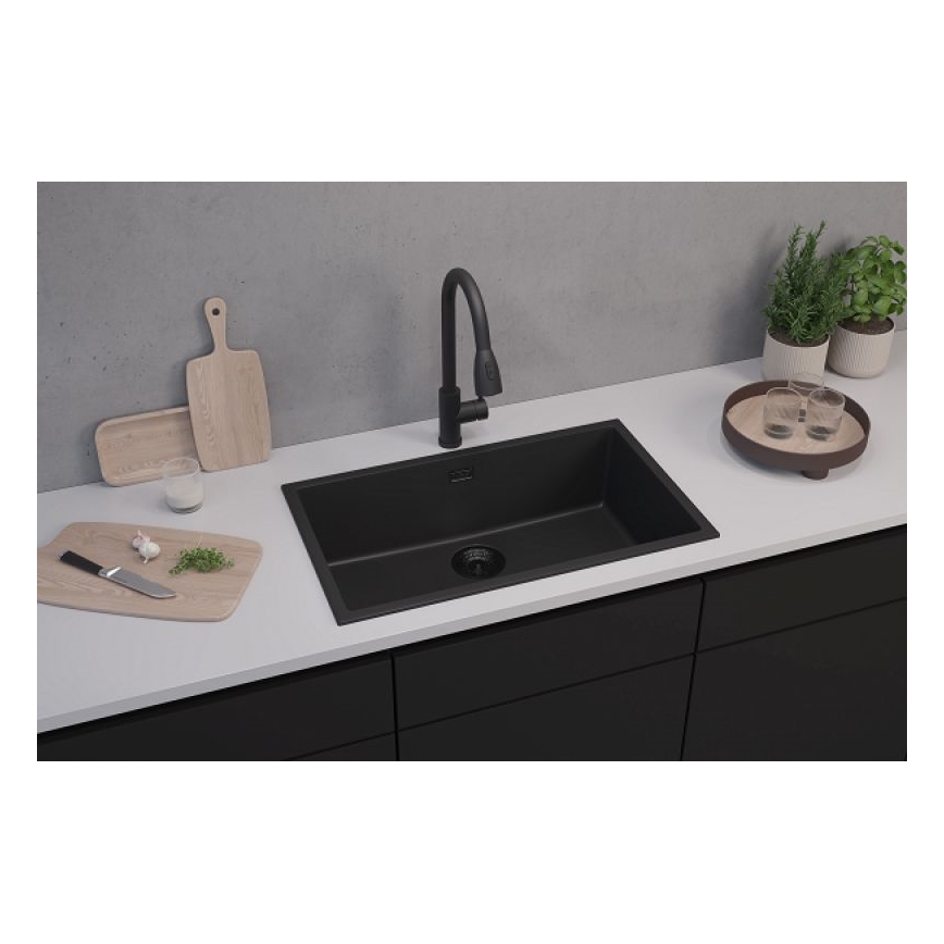 ALVEUS 1150064 - Køkkenvask OMNI 75x45 cm granit/sort