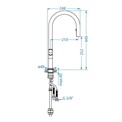 ALVEUS 1150776 - Hane SWAN 44,9 cm guldfarvet