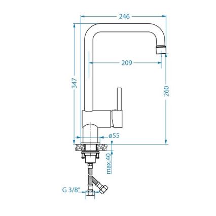 ALVEUS 1150925 - Hane STELLA 34,7 cm sort