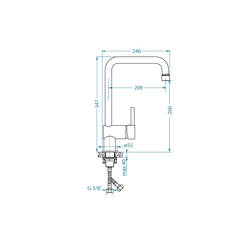 ALVEUS 1150925 - Hane STELLA 34,7 cm sort