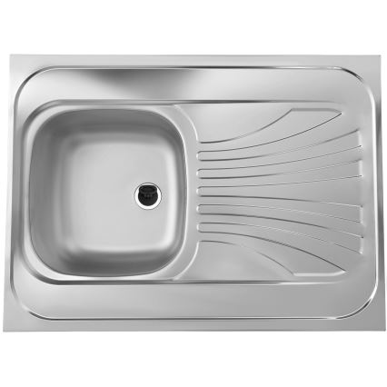 ALVEUS SETA24019 - Køkkenvask CLASSIC 80x60 cm + vandhane med fleksibelt udløb MINTAS 34 cm børstet rustfrit stål/sort