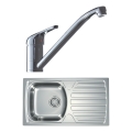 ALVEUS SETA259 - Køkkenvask BASIC 78x43,5 cm + køkkenarmatur RIVIERA 14,8 cm satin/blank krom