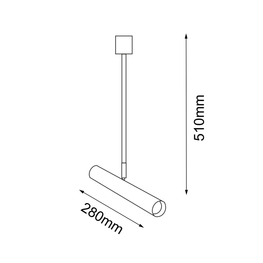 Amplex - Pendellampe 1xGU10-MR11/15W/230V sort/messing