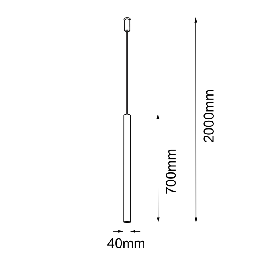 Amplex - Pendel 1xGU10-MR11/15W/230V sort/messing